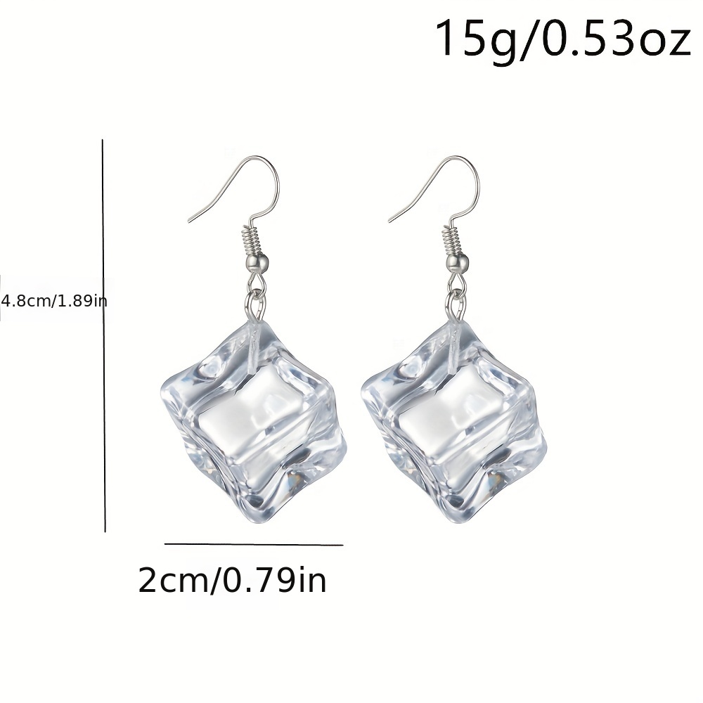 Black deals ice earrings