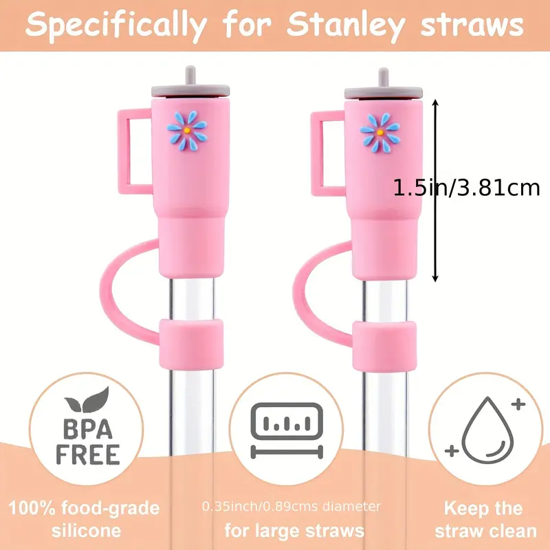 Silicone Straw Stopper For Stanley Tumblers Compatible With - Temu