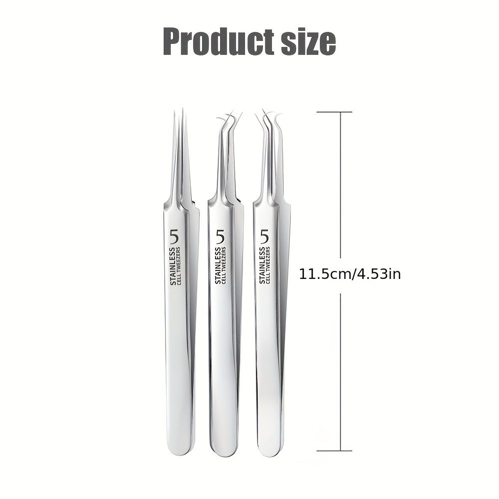 GERMAN Tweezers Set Stainless Steel Hobby Electronic Jewelry Watch Repairs  Tool