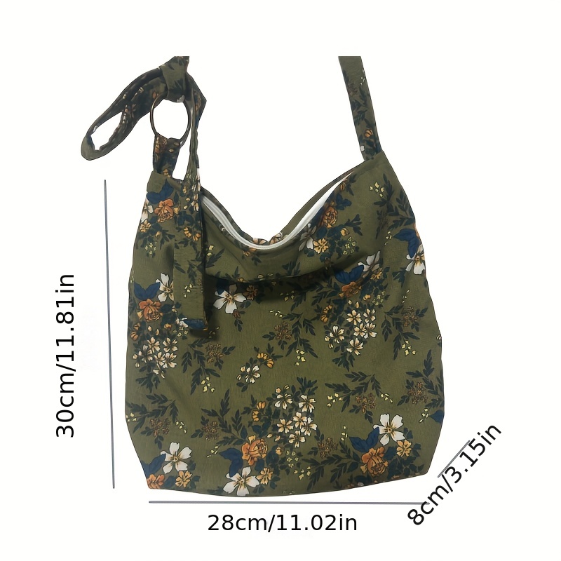 Cartoon Pattern Crossbody Bag, Corduroy Shoulder Bag, Women's Flap Pocket  Decor Square Purse - Temu