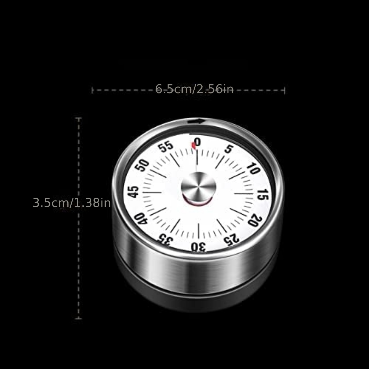 1pc 60 Minute Visual Countdown Timer,Magnetic Mechanical Kitchen