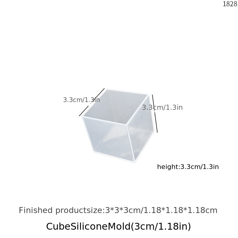 Silicone Mold Cube Epoxy Resin  Silicone Cube Mold Transparent