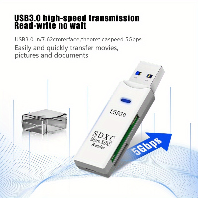 SD Card Reader USB 3.0 High Speed Memory SDHC SDXC MMC Micro SD Mobile  T-FLASH