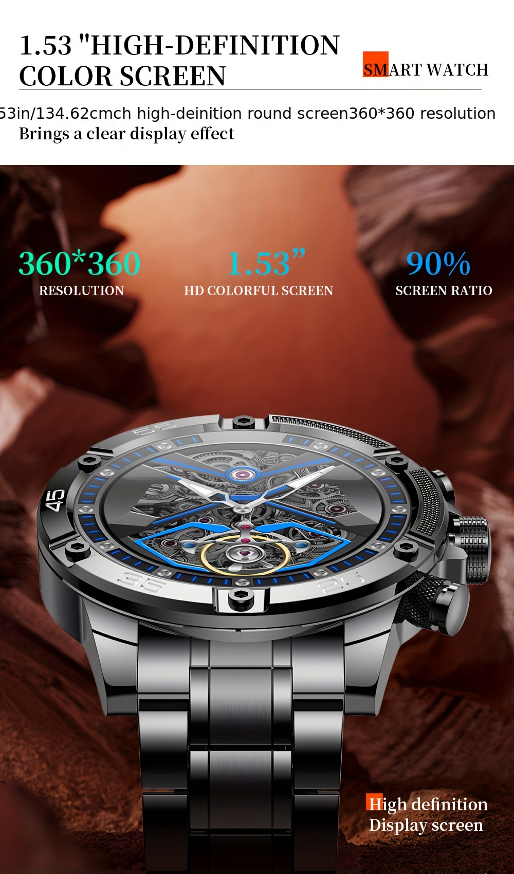 Montre Connect e Sport Hommes cran Enti rement Tactile Temu France