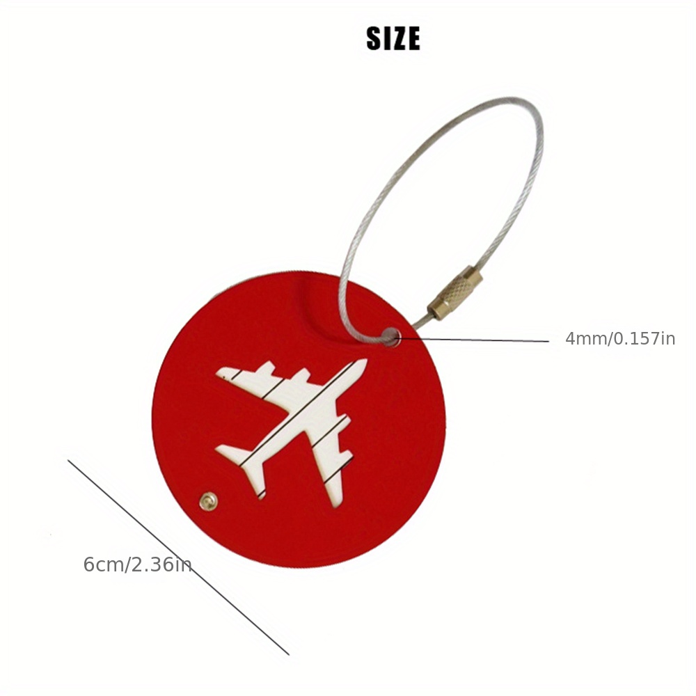 rotondo aereo Targhette bagagli creativo aereo bagaglio Carta , viaggio  carta d'imbarco Etichetta , bagaglio aereo a forma di rotondo Etichetta ,  lega di alluminio Valigia da viaggio Accessori , Casella bagaglio