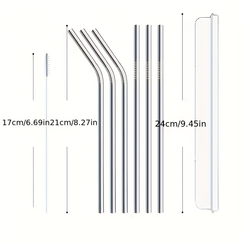 Hiware 12-Pack Gold Stainless Steel Straws Reusable with Case - Metal Drinking Straws for 30oz & 20oz Tumblers Yeti Dishwasher Safe, 2 Brushes