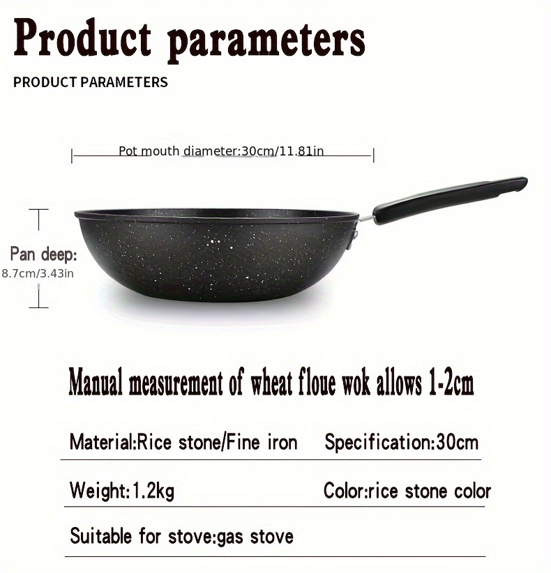 frying pan household gas stove induction cooker universal frying pan rice stone non stick pot details 6