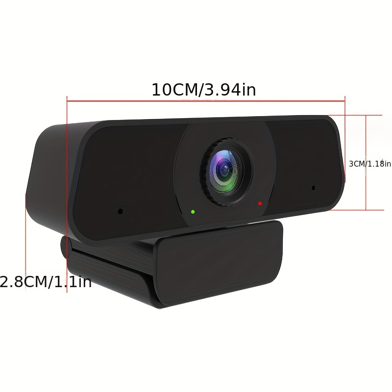 1080P Full HD Webcam with Built-In Microphone, 30 FPS, Plug and Play