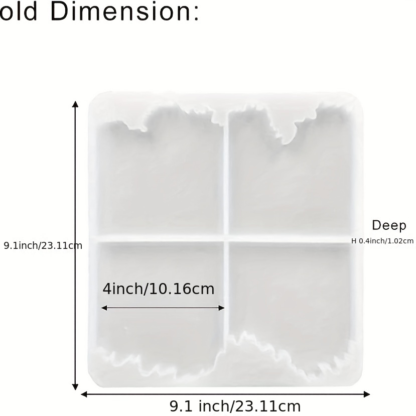 Resin Coaster Molds Silicone Coaster Molds For Epoxy Resin - Temu