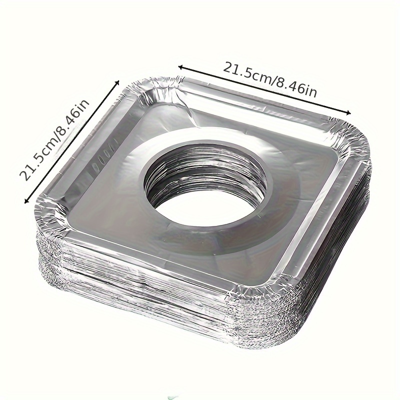 10 Aluminum Foil Square Stove Burner Covers Liners 8.46 Bibs Drip