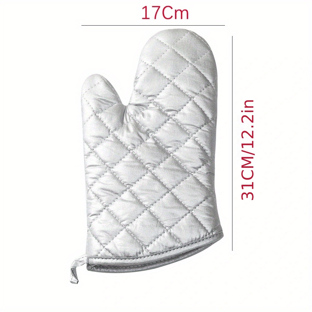 Kitchen Coated Silver Thickened High Temperature Resistant Heat Insulation  Gloves Anti-scald Baking Oven Gloves - Temu