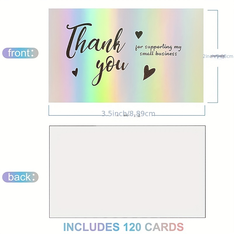 Laser Thank You Cards Thank You For Supporting My Small - Temu