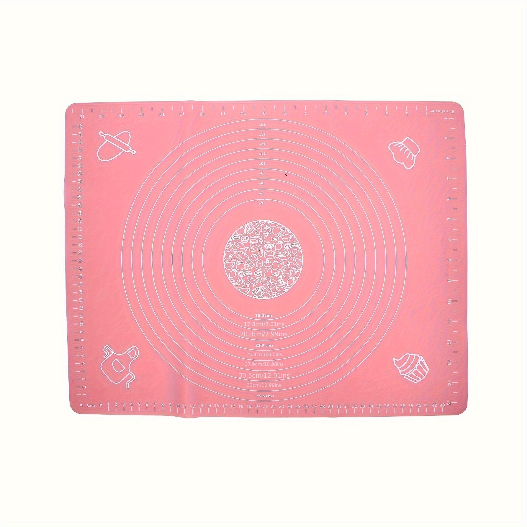 Silicone Pastry Mat Extra Thick Non Stick Baking Mat with Measurement  Fondant XL