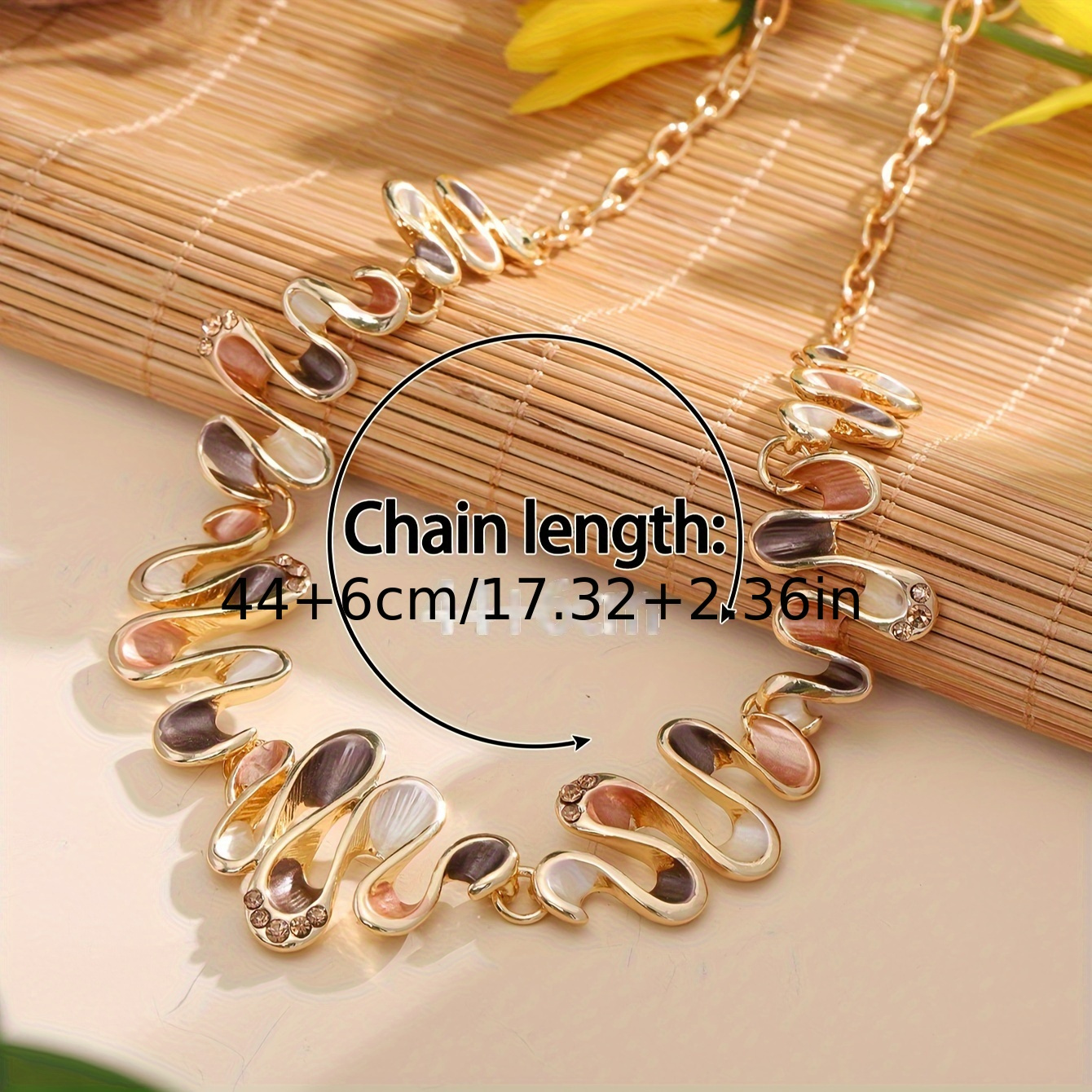 Zinc Alloy Serpentine Necklace Earrings Set
