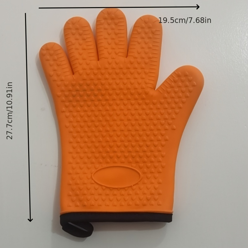 Silicone Oven Mitts Solid Color Heat Resistant Mitts - Temu