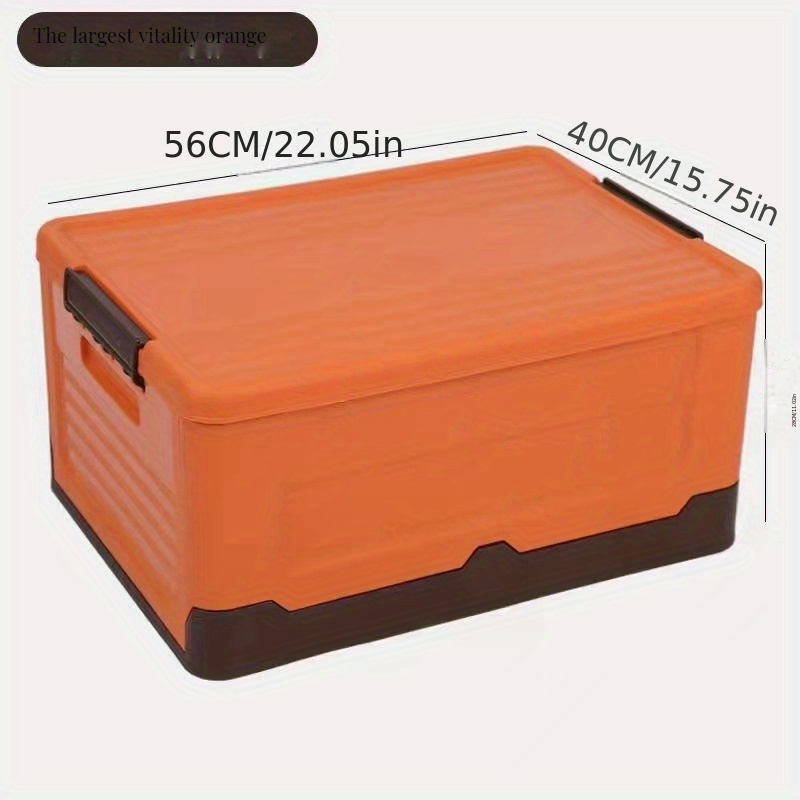  Renbin Caja de almacenamiento de plástico, cajas de  almacenamiento con tapas, cestas de almacenamiento plegables para organizar  ropa y juguetes, naranja-45×30×21.2.0 in : Hogar y Cocina