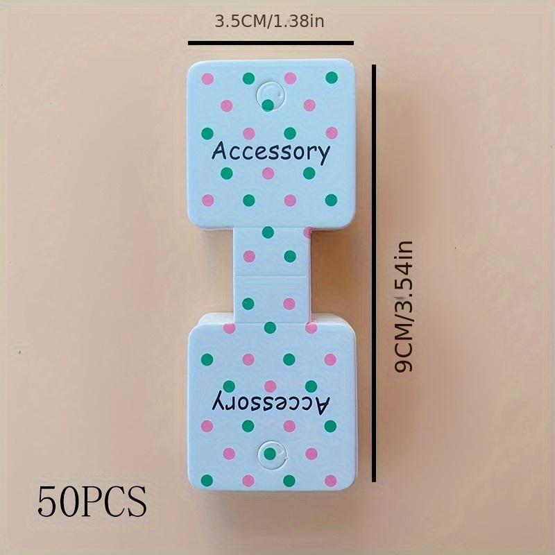 TEMU 50pcs Colorful Polka Multicolored Jewelry Display Cards, Suitable For Bracelets, Bangles, Necklaces, Keychains - Jewelry Making Display And