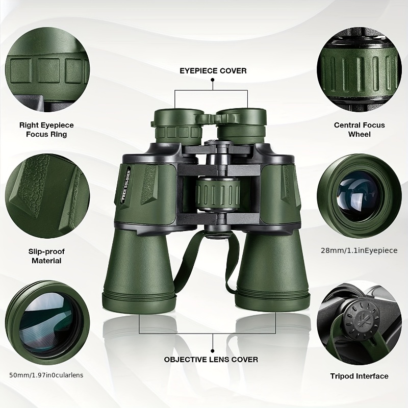 Telescopio Binocular 20x50 Telescopio HD De Ultra Largo - Temu