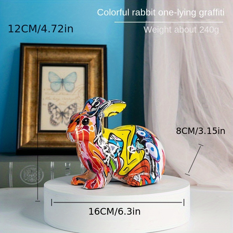 Modern Creative Resin Rabbit Statue Nordic Home Garden Decoration Living  Room Ornaments Animal Figurines Large Scale Handicraft