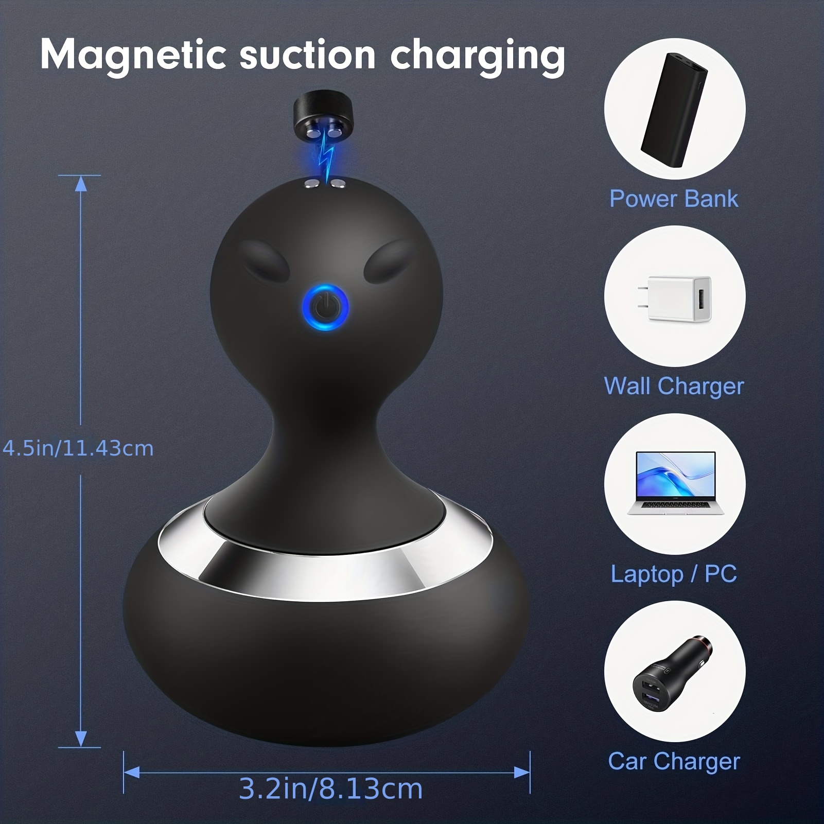 rechargeable handheld neck massager 10 powerful vibrations for ultimate relaxation