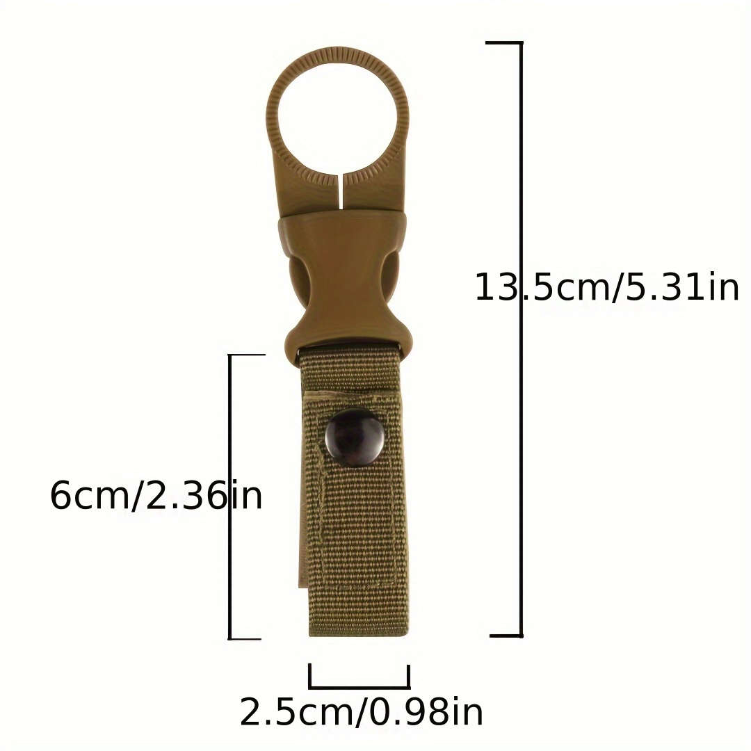 3pcs Hanging Bottle Buckle Clip Carabiner,outdoor Portable Water Bottle Ring  Holder Keychain Belt Webbing Strap For Outdoor Camping Hiking