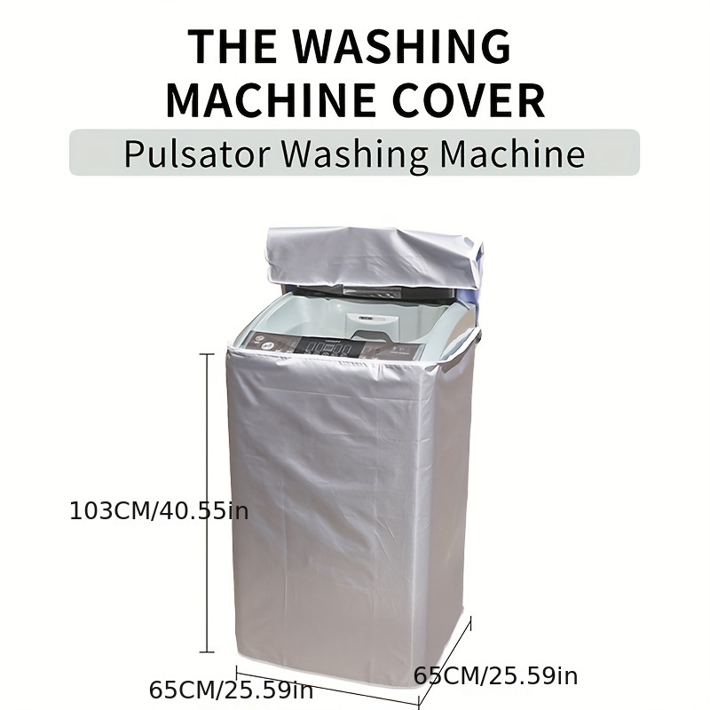 TEMU 1pc Automatic Washer Sunscreen, Waterproof Washing Machine Cover, Dryer Polyester Dustproof Washing Machine Cover, S/m/l/xl