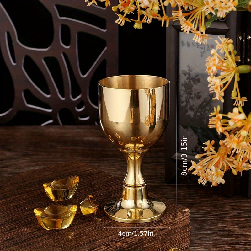 Brass Golden Goblet Ancient Wine Water Cup Water Supply Cup - Temu