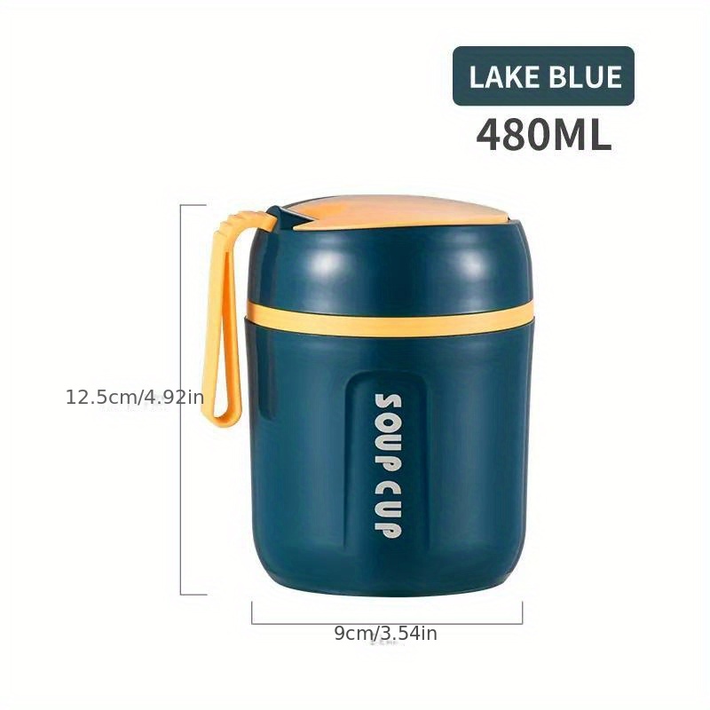 Stainless Steel Vacuum Thermal Lunch Box Portable Food Warmer Soup Cup Thermos  Containers Strong Durable Lunch Box For Kids