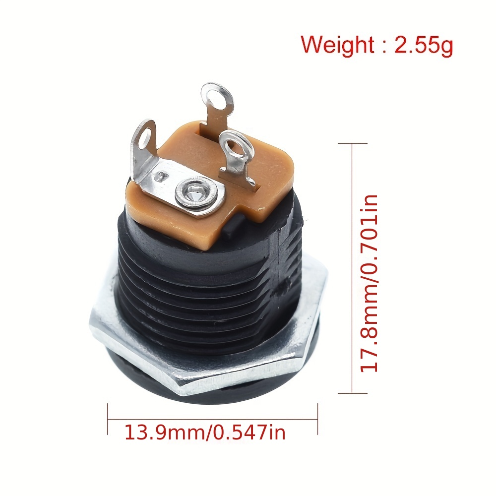 Presa dc connettore 5,5 x 2,1mm MASCHIO cavo di alimentazione volan