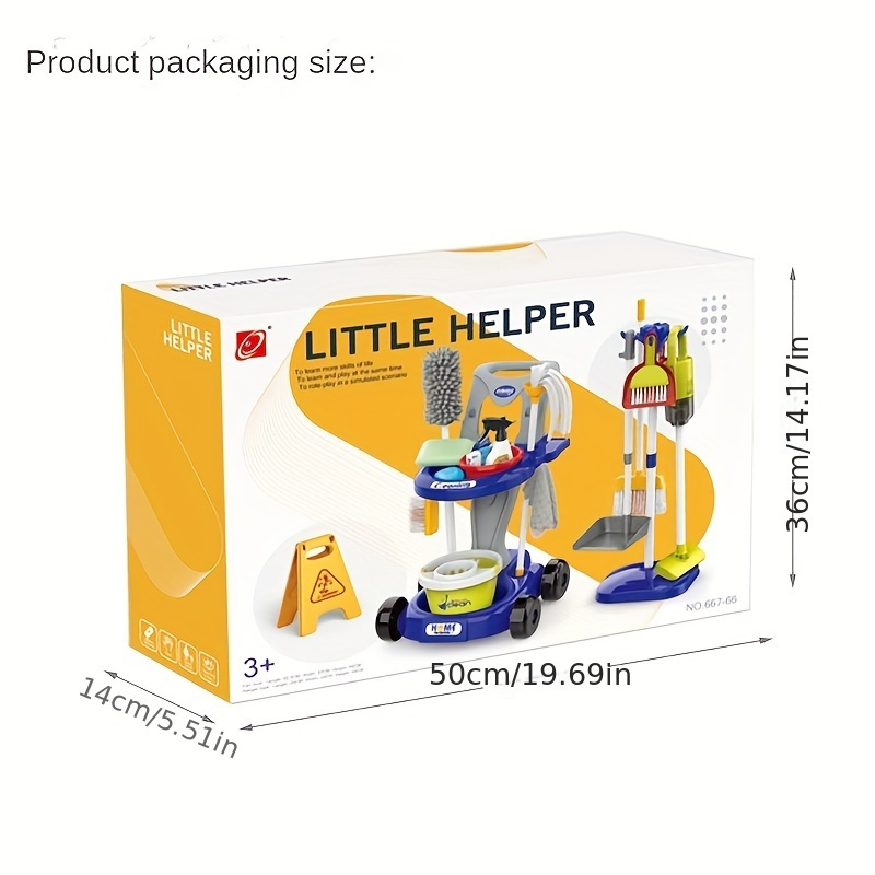 6-delige speelset voor schoonmaakwagen