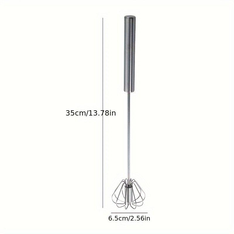 14 Semi Automatic Hand Push Whisk Blending and Whisking Tool - Silver