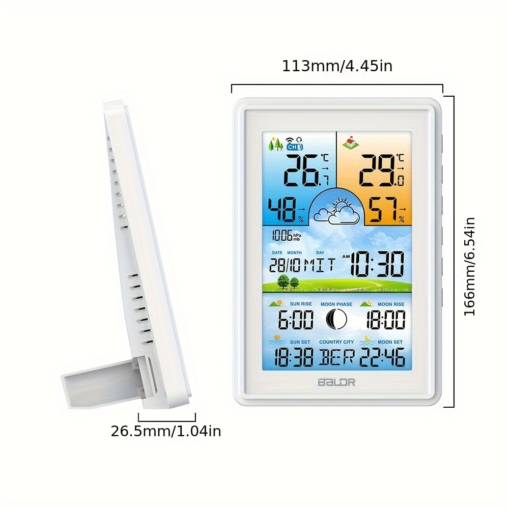 1pc Stazione Meteorologica Digitale Wireless Display A - Temu Italy