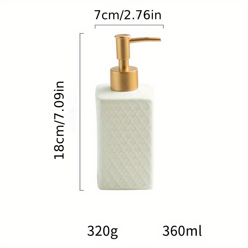 Dispensador de jabón de loción para encimera de baño, dispensador de jabón  de manos montado en la pared, bomba de champú de ducha de cámara de 10.1 fl