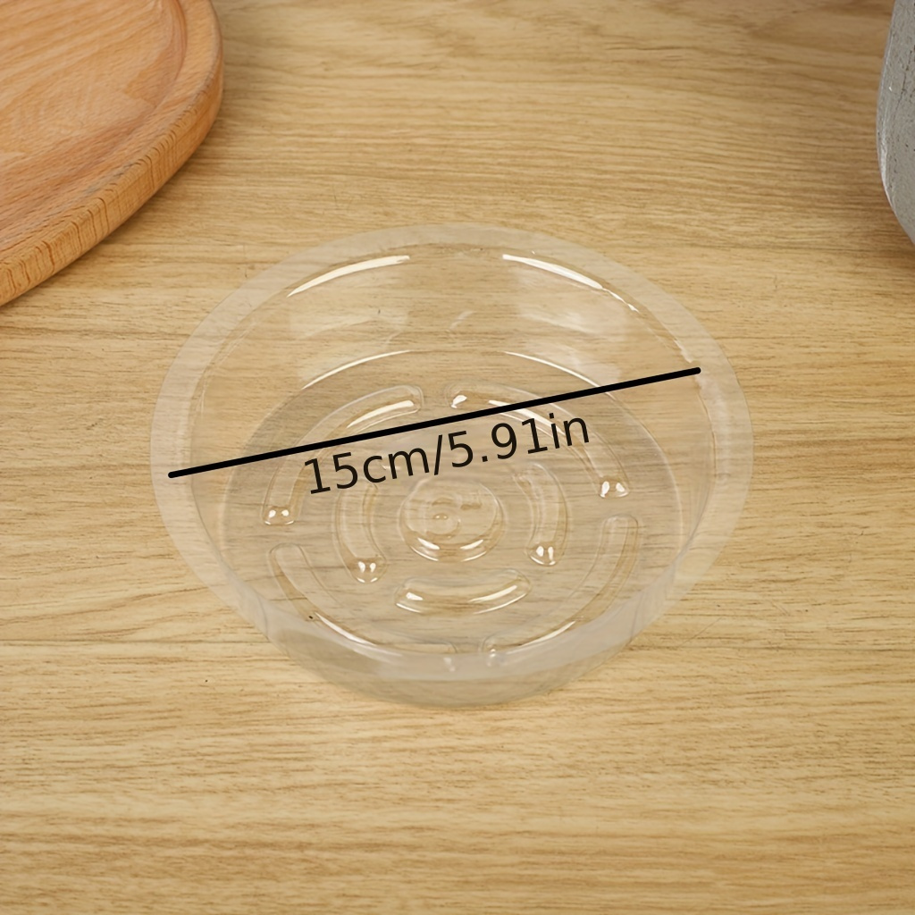 30pcs Transparent Plant Saucers - Waterproof, Non-slip Flower Pot Trays For Indoor & Outdoor Gardening