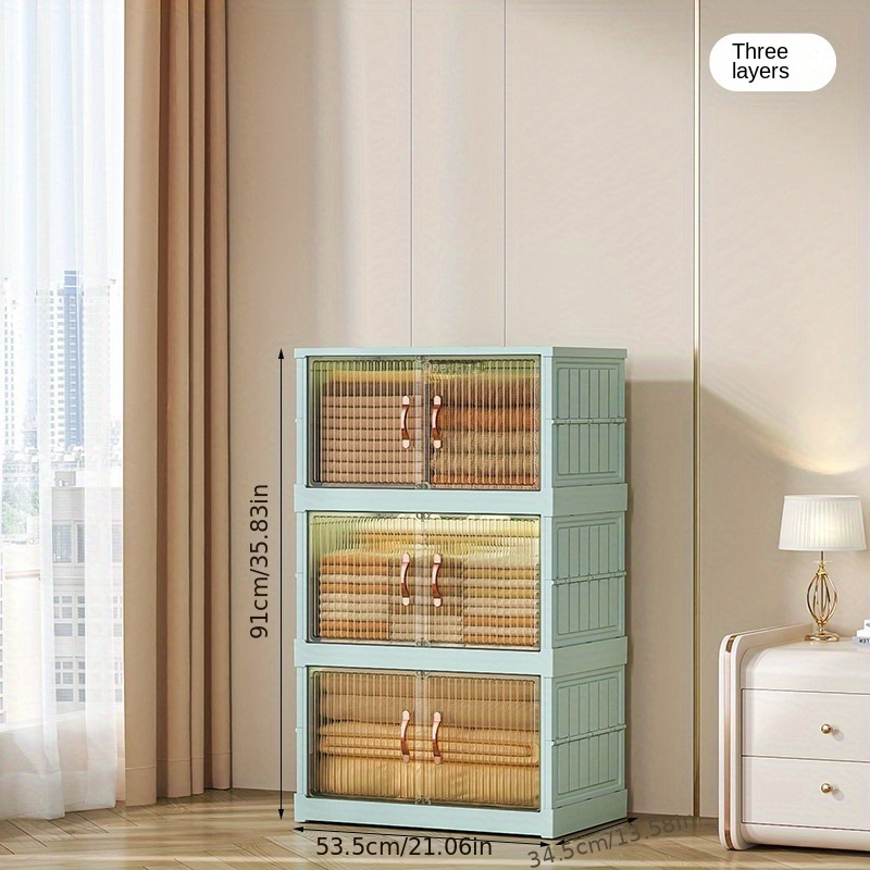 folding storage cabinet doors with easy