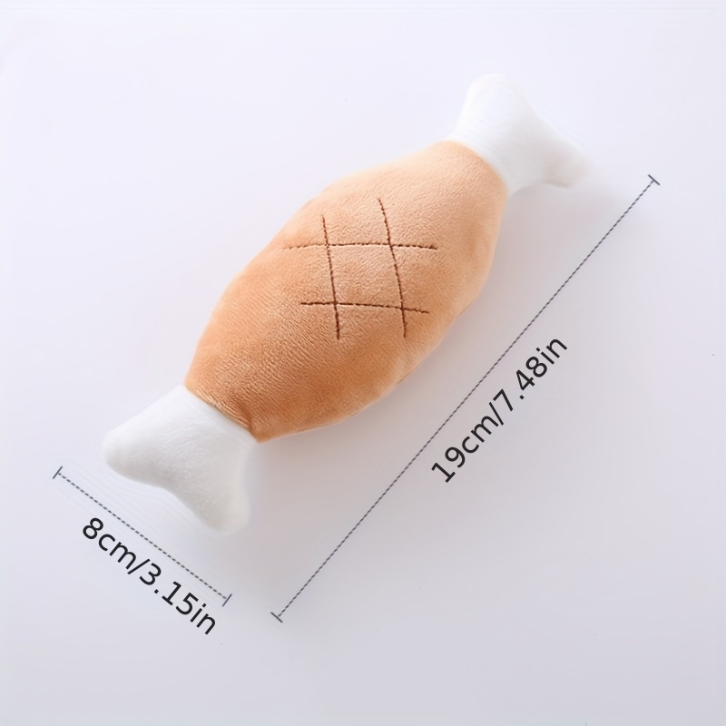 Dog Bone/carrot Plush Toys Puppy Pet Play Squeaky Drumstick - Temu