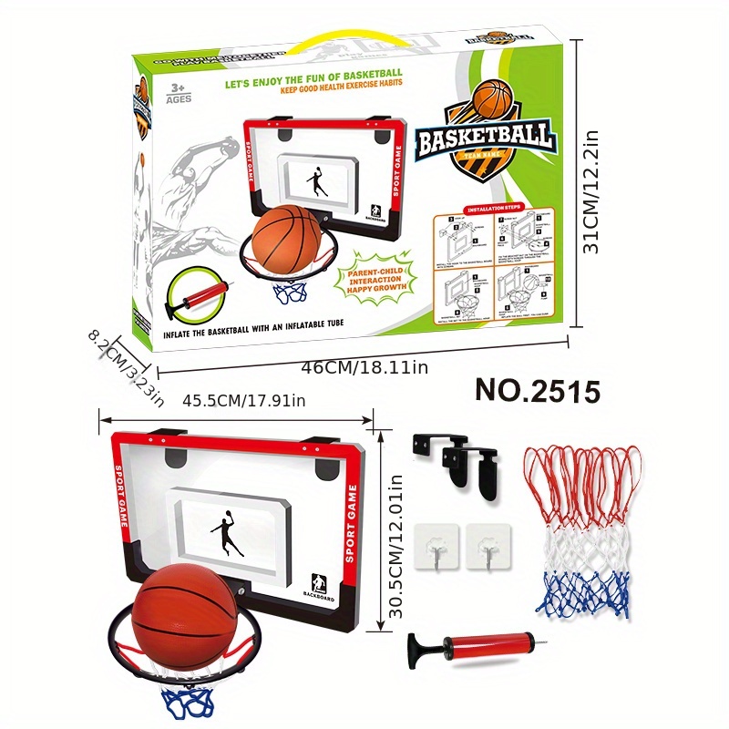 1 Balls Mini Basketball Hoop Set For Kids And Adults - Door And Wall  Mountable With Accessories - Perfect Christmas And Birthday Gift For Boys  And Teens - Temu