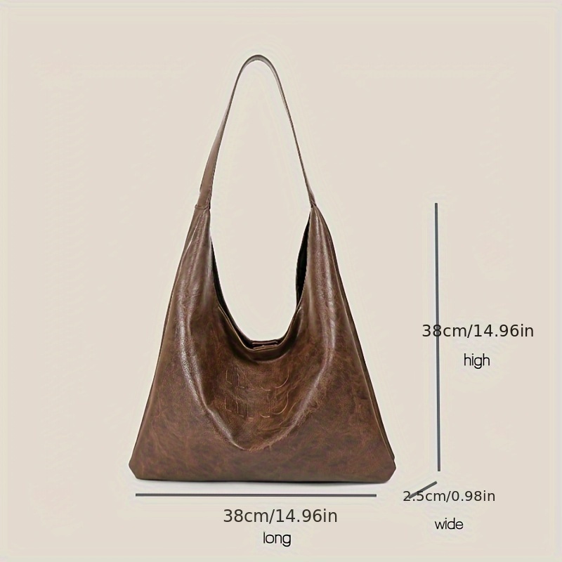 Stylish Letter Print Tote Bag For Women, Vintage Vegan Leather Satchel Purse,  Large Capacity Crossbody Bag With Wide Strap - Temu