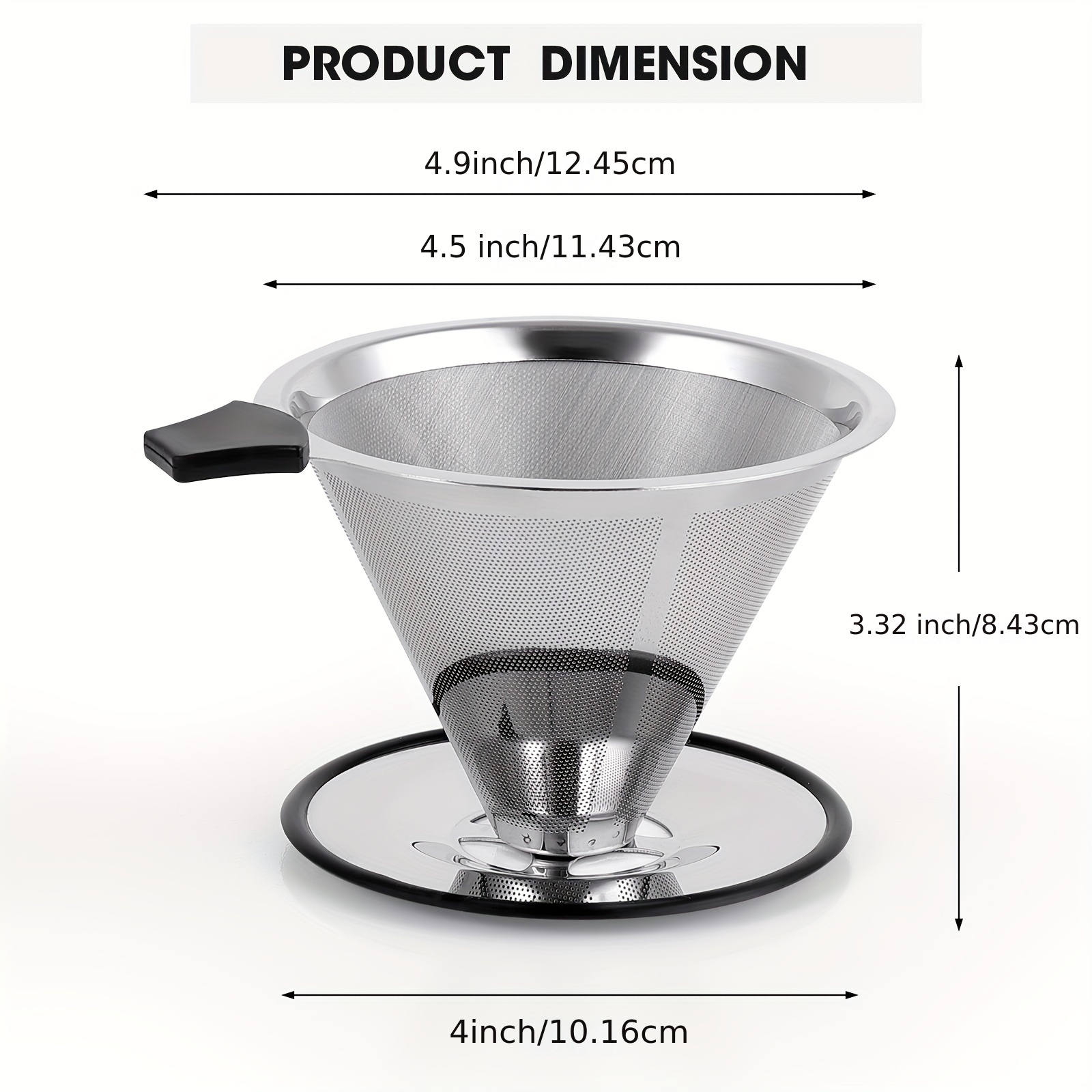 Reusable Coffee Filters Portable Cone Coffee Strainer Pour - Temu