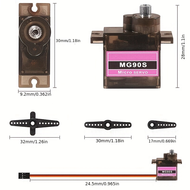 Mg90s Metal Geared Micro Servo Motor Kit Mini Servos Rc Temu Australia
