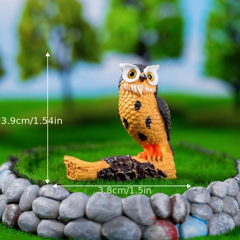 Yard Micro Landscape Cute Owl Ornaments Animal Living Room - Temu