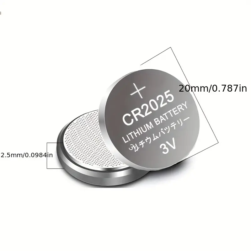 100mah Cr2025 Coin Cells Batteries 2025 Dl2025 Br2025 - Temu