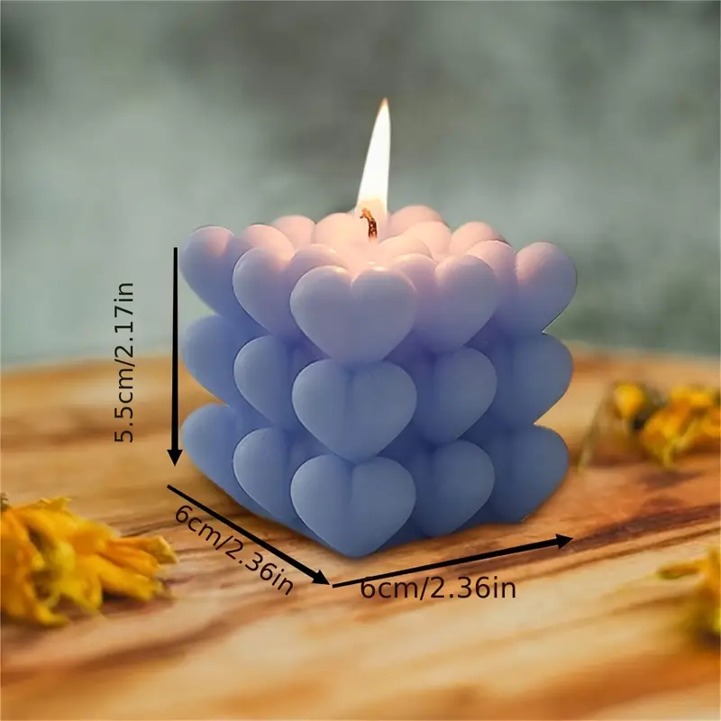 White/yellow/blue/purple/ Heart shaped Bubble Cube - Temu