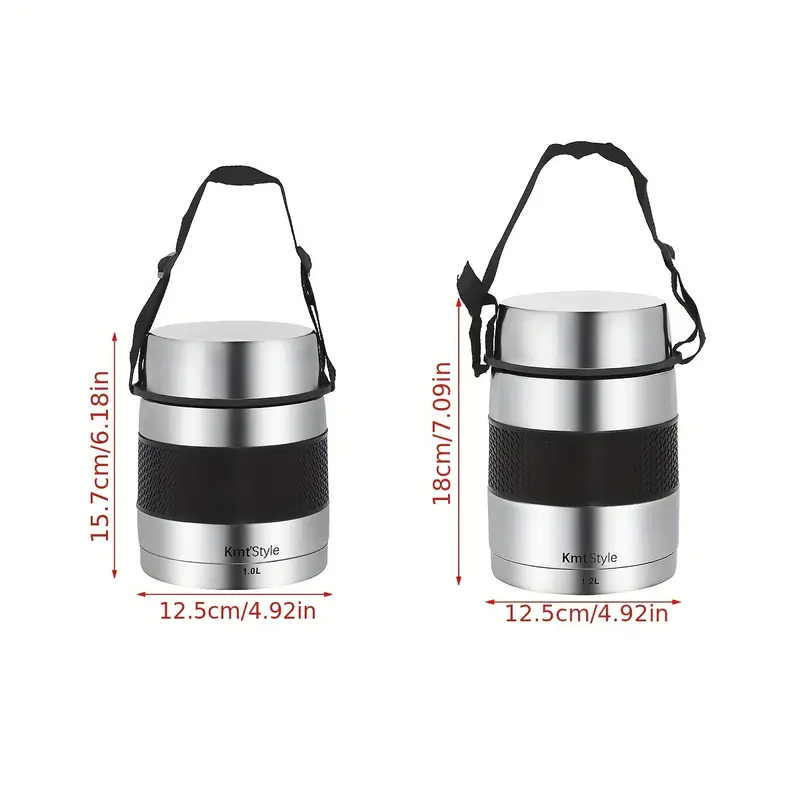 Kmt Stainless Steel Insulated Lunch Box Large Capacity Bento - Temu