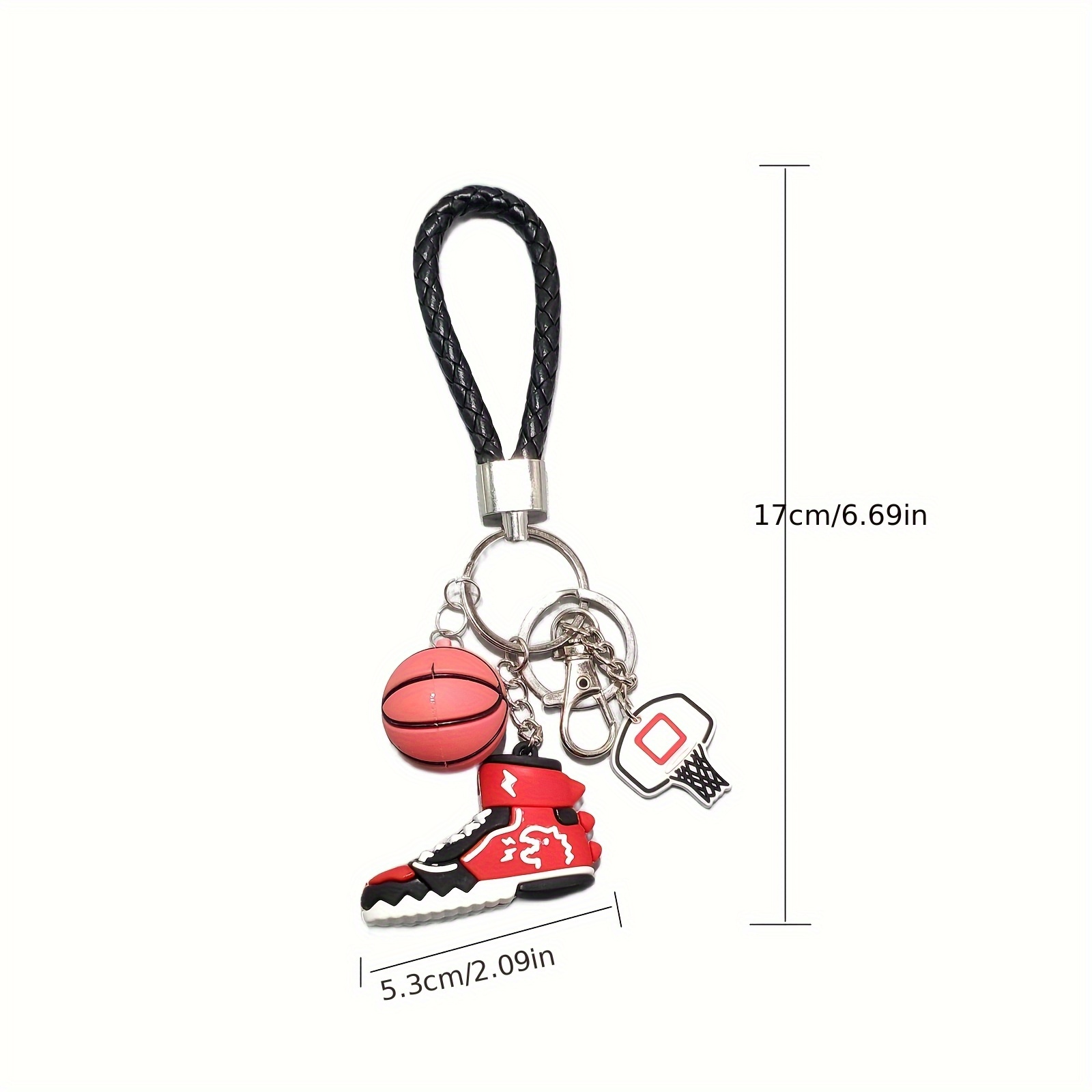 Image of Mini Sneaker Basketball Keychain - 3d Basketball Keychain Additions For Men, Women, Graduation Gifts, Inspirational Gifts