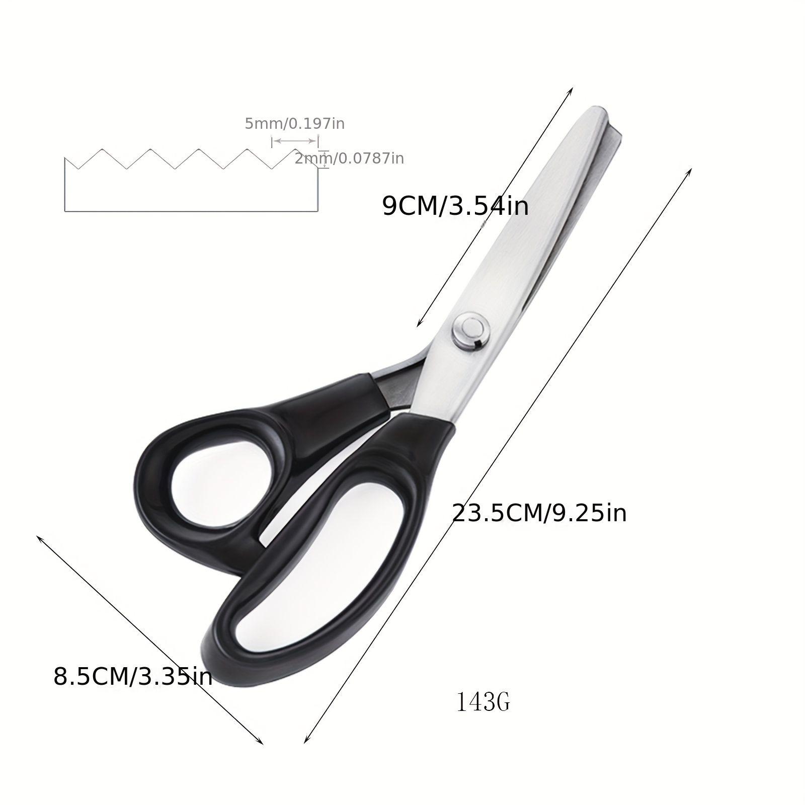 Pinking Shears For Fabric Cutting, Zig Zag Scissors, Scrapbook Scissors  Decorative Edge, Great For Many Kinds Of Sewing Fabrics Leather And Craft  Paper, Professional Handheld Dressmaking - Temu