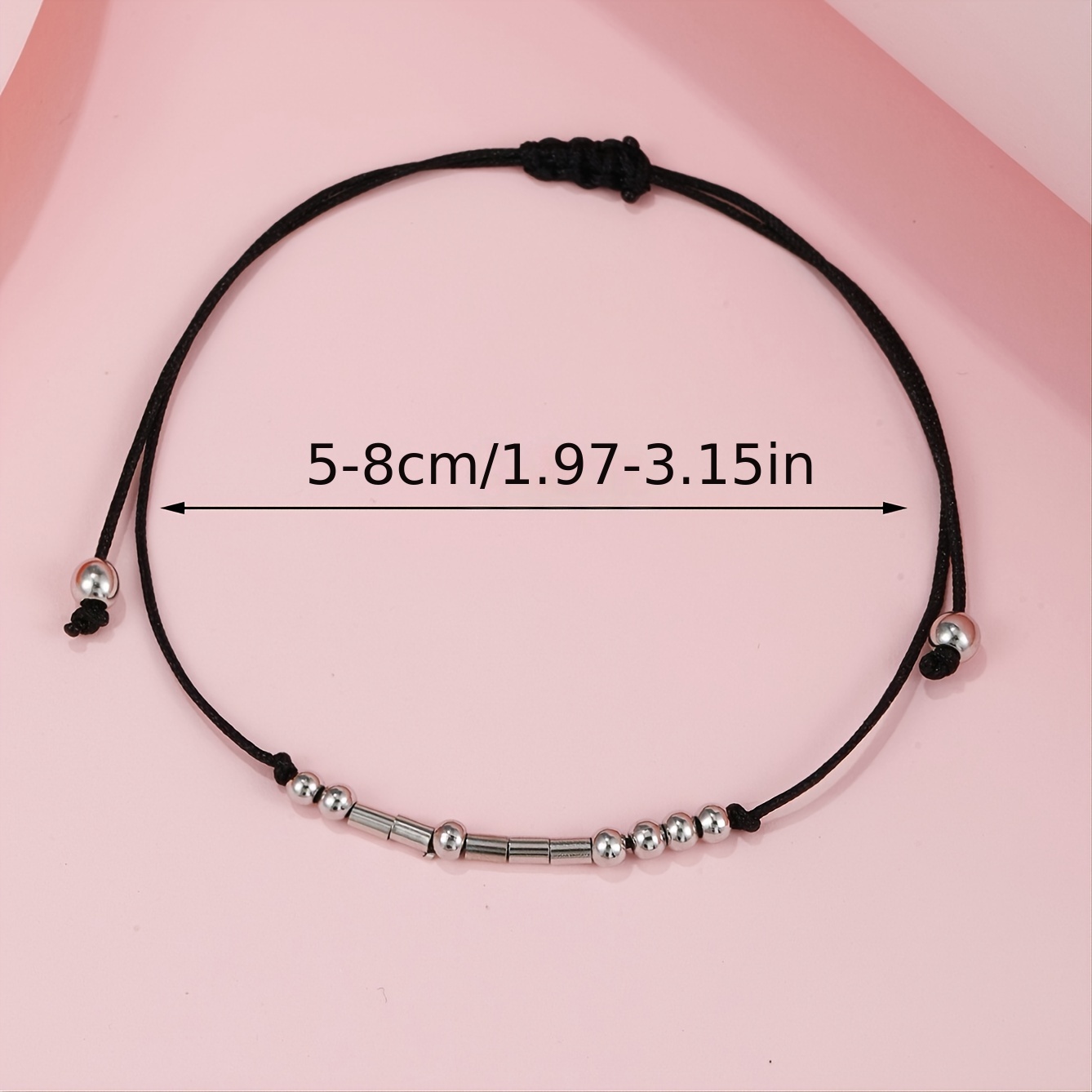 Fearless Meaning Morse Code Bracelet Copper Beads Minimalist Rope Bracelet Inspirational Gifts 1 Pc,Temu