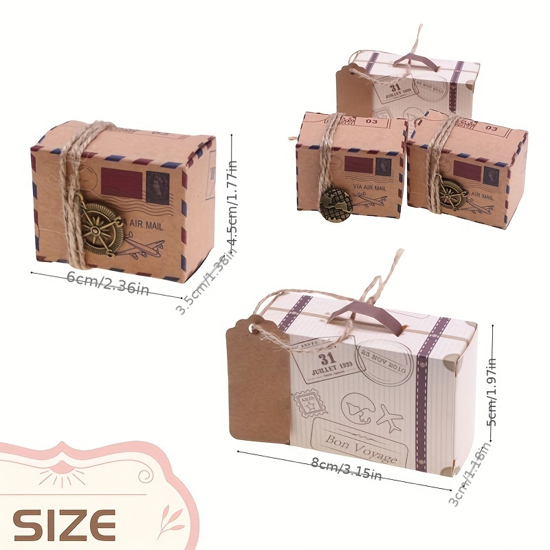 Mini Travel Case Gift Packaging Box Candy Box With Hemp Rope - Temu