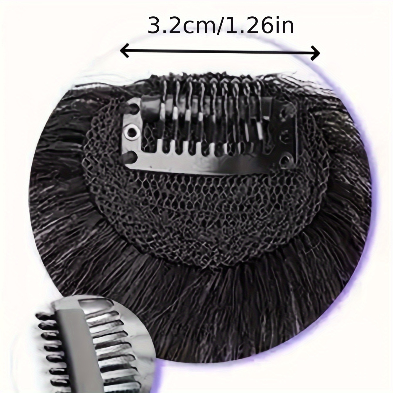 1pc womens elegant deep   light brown clip in bangs hairpiece synthetic bangs hair accessory with sideburns natural   bangs clip in hair decor suitable for   accessories wear details 3