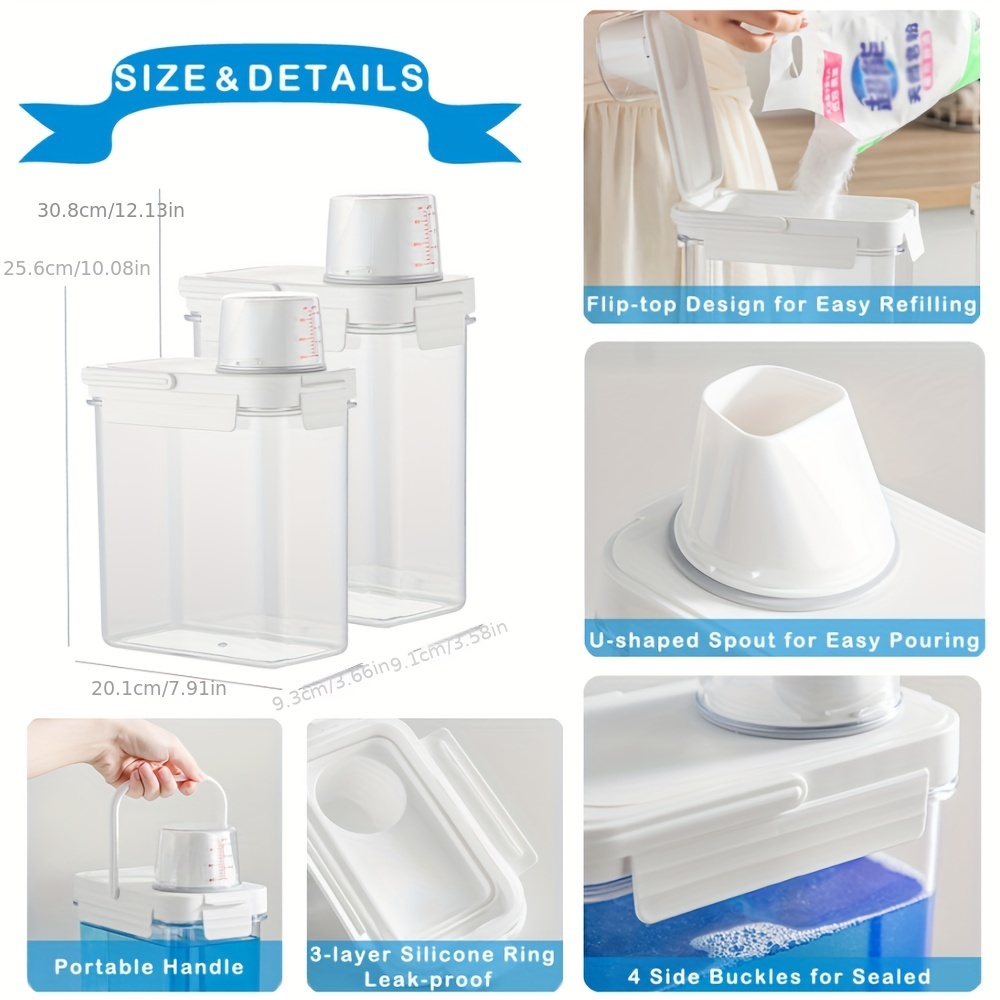 Dispenser Per Detersivo Per Bucato 1 Pezzo, Scatola Per Detersivo In Polvere  Per Bucato, Contenitore Multifunzionale Con Coperchio, Contenitore In  Plastica Sigillato Per La Casa, Accessori Per Il Bagno - Temu Switzerland